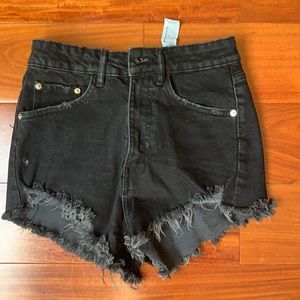 ZARA HI RISE DENIM SHORTS